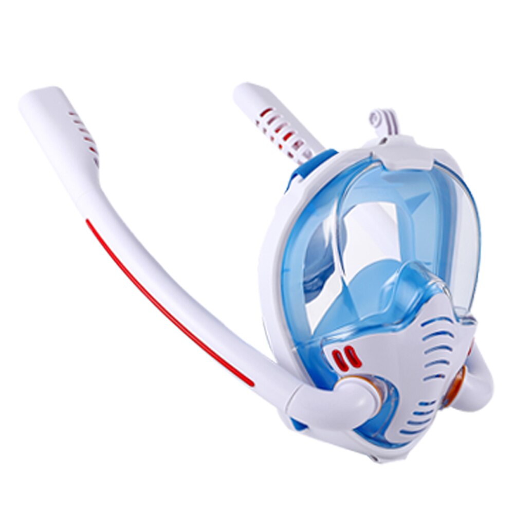 Snorkeling Masks Double Breath Tube Silicone Full Dry Diving Mask Scuba Anti Fog Adult Underwater Swimming Mask Goggles Snorkel