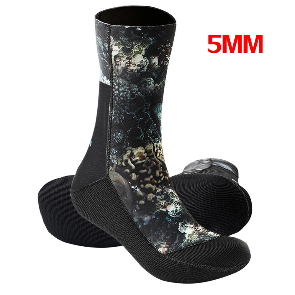 Diving Socks 5mm/3mm CR neoprene diving socks diving socks Camouflage beach socks Swimming socks keep warm for scuba diving