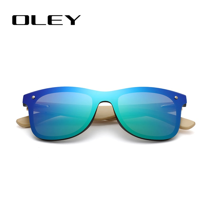 OLEY Natural Bamboo wood Sunglasses Men Polarized Fashion Glasses Original Bamboo Oculos de sol masculino Support custom logo