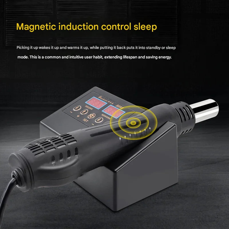 2-in-1 Soldering & Hot Air Rework Station Digital | Complete Kit for PCB, Laptop, Mobile Phone Repair