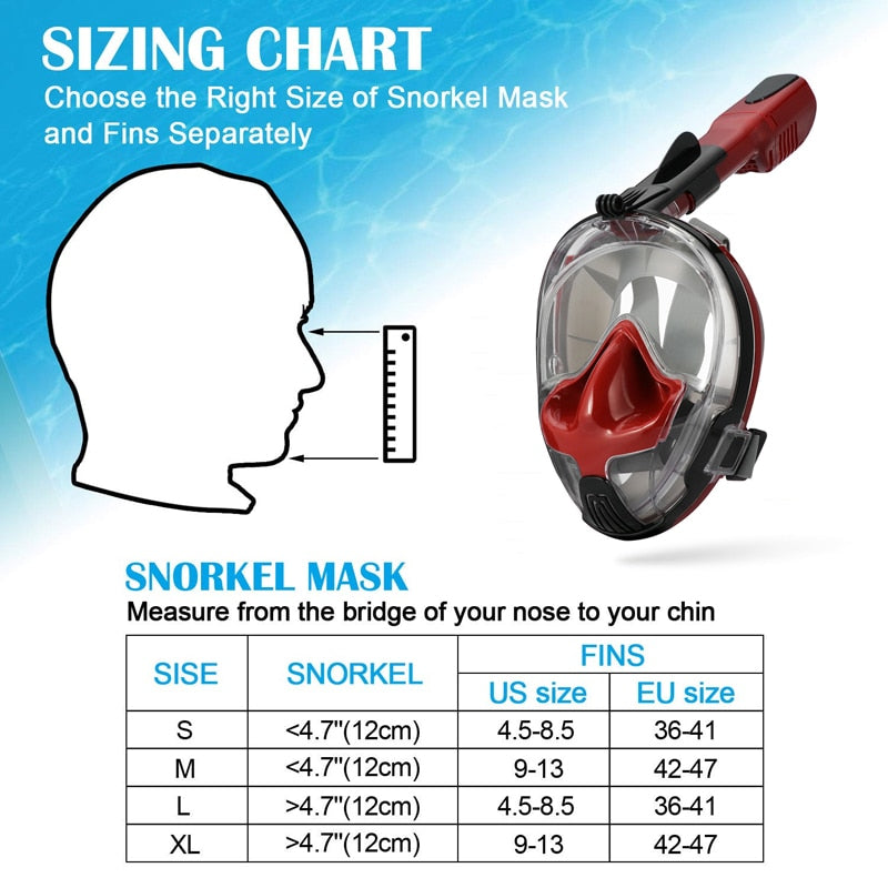 Profession Silicone Diving Mask Full Dry Double Floating Bead Waterproof Breathing Tube Swimming Training Snorkeling Equipment