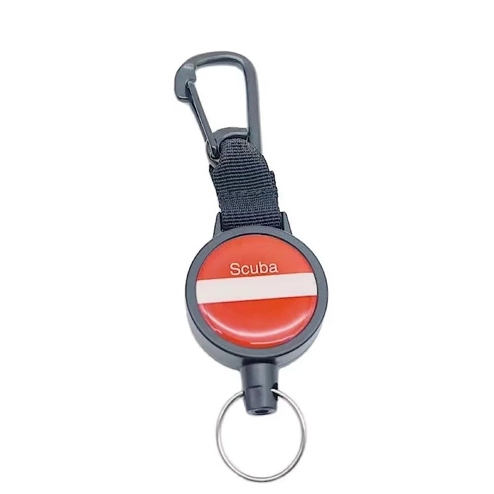 2021 Scuba Diving Anti-lost Spring Scalable Black spray paint 316 Stainless steel wire Lanyard Under Water TEC Dive Safety Tool