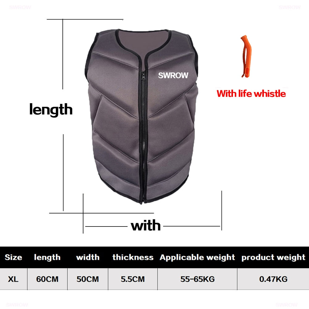 Convenient Neoprene Outdoor Swimming Buoyancy Fishing Life Jacket Sailing Kayak Rescue Swimming  Life Jacket