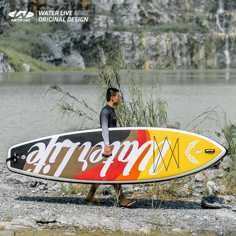 WATERLIVE FREE FORCE Colorful Yoga Inflatable Surfboard 10'6" Aquatic Leisure Sports Professional SUP Paddle Board Equipment