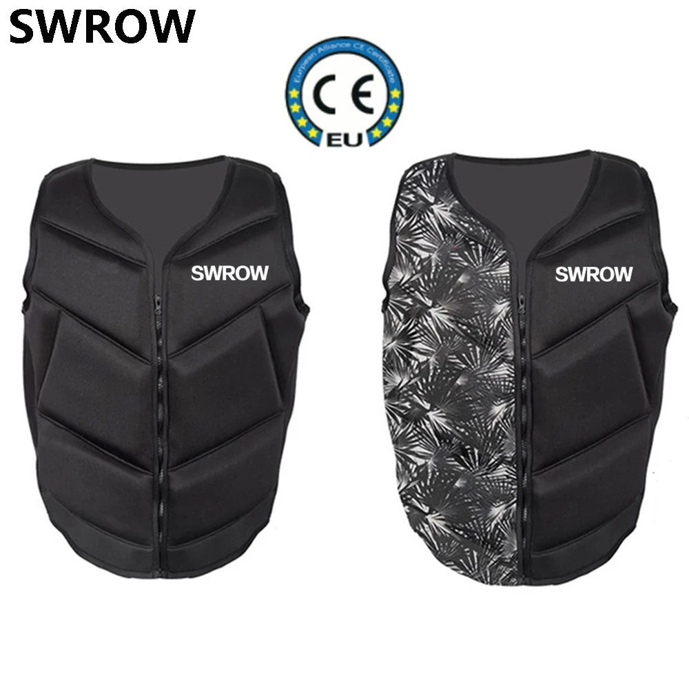 Adult neoprene buoyancy vest portable outdoor swimming fishing kayaking boating safety rescue buoyancy life jacket 2021