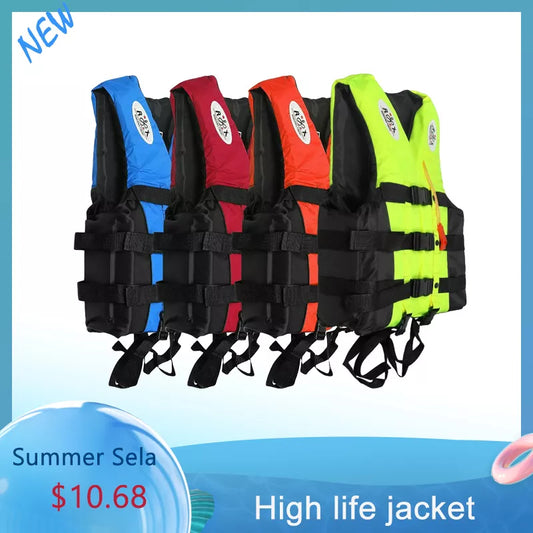 Adults/Kid Life Jackets With Whistle Water Sport Kayak Ski Buoyancy Sailing Boating Swimming Surfing Drifting Safety Life Vest