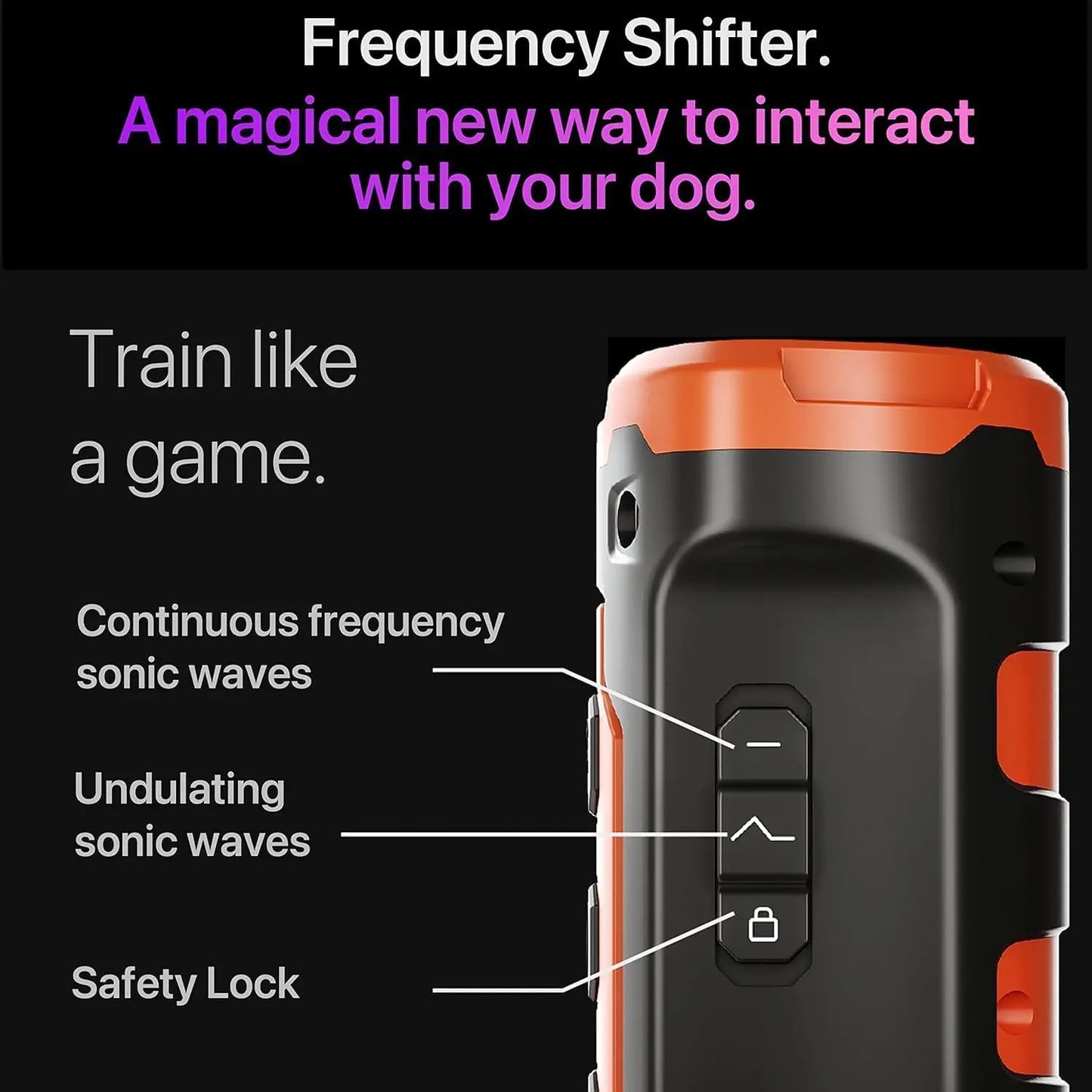 Handheld Rechargeable Outdoor Dog Repeller High Distance 49ft Ultrasonic Bark Control Made of Durable Plastic