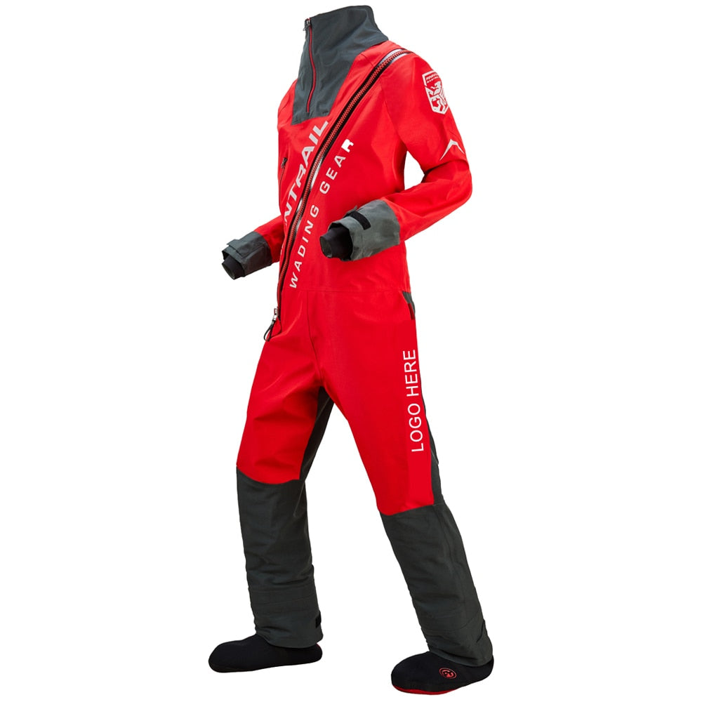 Waterproof Dry Suit One-piece Drysuit Wading for Kayak Canoe ATV/UTV Water Sport Wader Finn-Trail Men Women Wetsuit