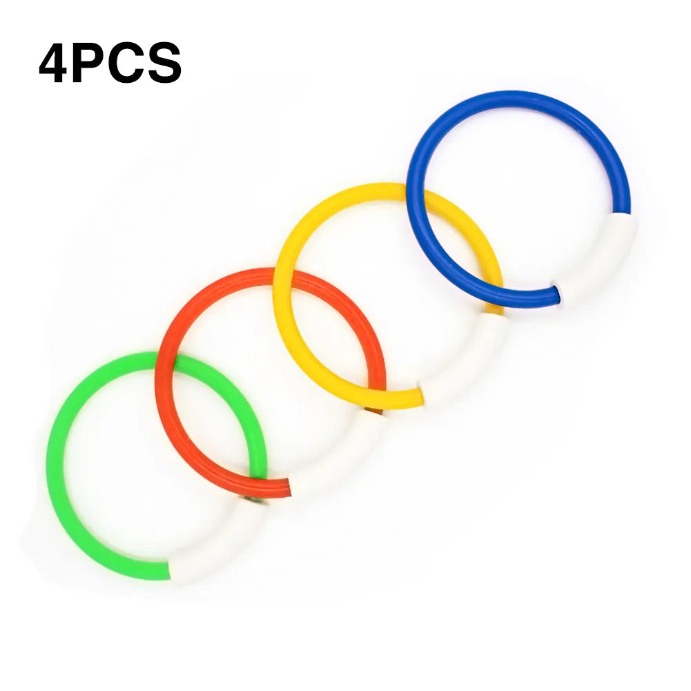 4pcs Diving Rings, Underwater Swimming Rings, Sinking Pool Toy For Kid Children