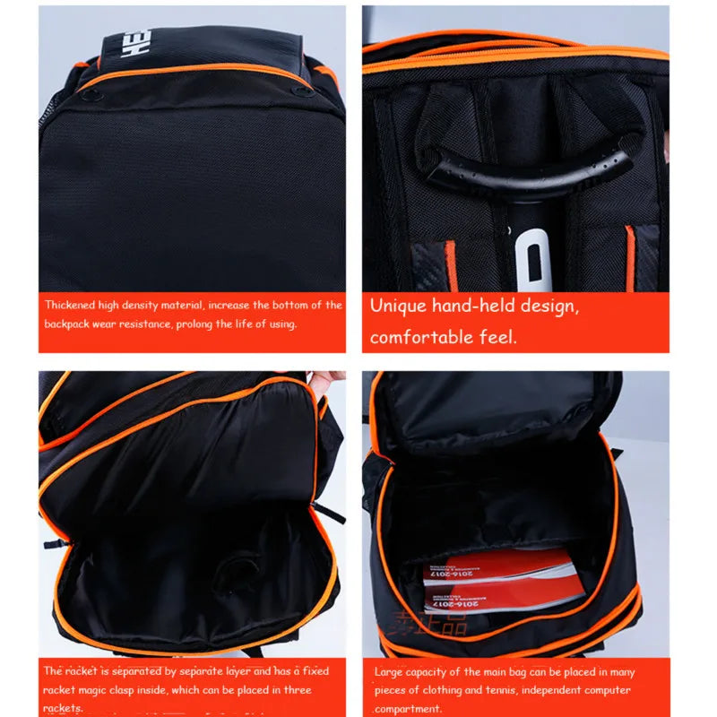 Original HEAD Tennis Bag Men Tennis Racket Backpack Tennis Racquet Outdoor Gym Badminton Backpack 1-3 Racquet Sports Bag Tenis