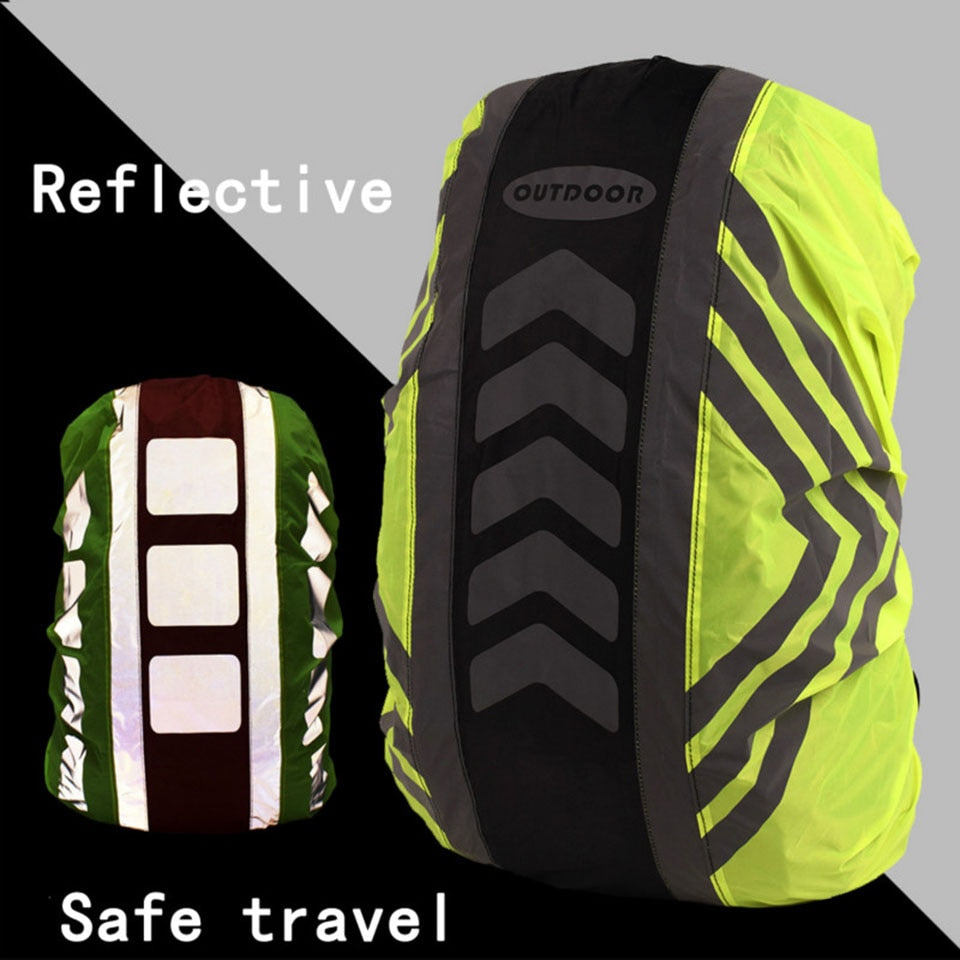 20-55L New Reflective Backpack Cover Sport Bag Covers Rain Cover Backpack Outdoor Riding Dustproof Waterproof Rainproof Covers