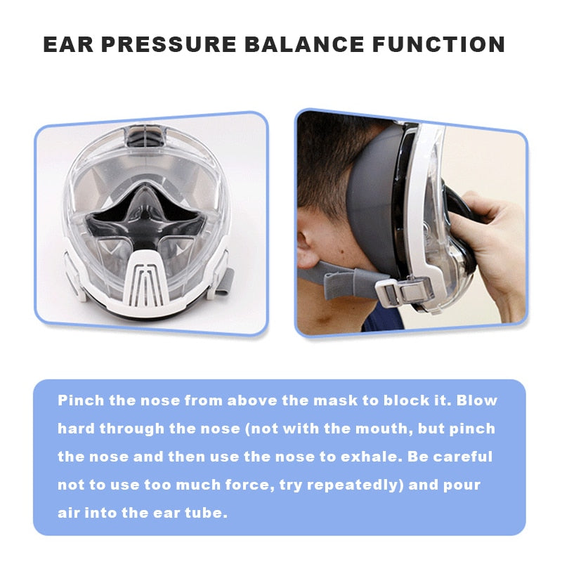 Profession Silicone Diving Mask Full Dry Double Floating Bead Waterproof Breathing Tube Swimming Training Snorkeling Equipment