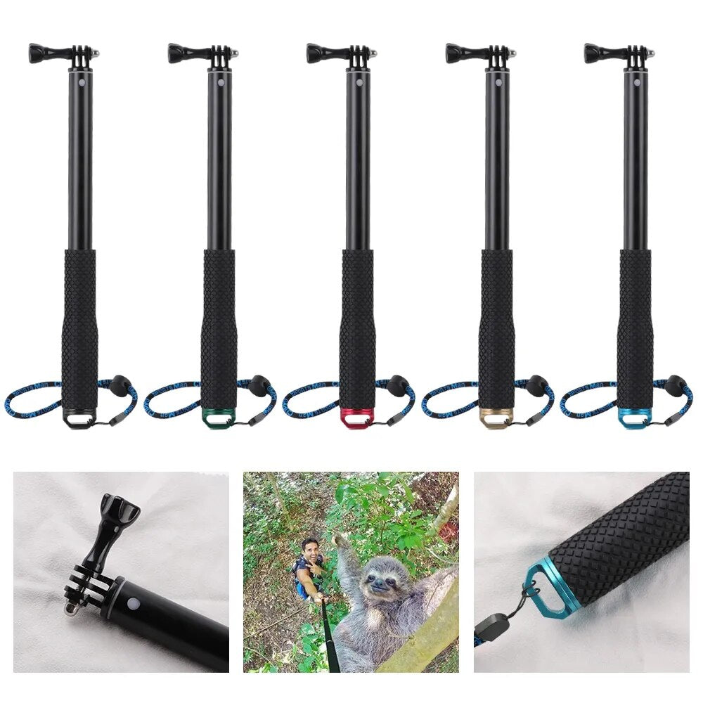 43in Aluminum diving Monopod for GoPro Hero 6 5 7 8 9 10 Black Tripod Session Sjcam Sj7 Action Camera Selfie Stick for Go Pro