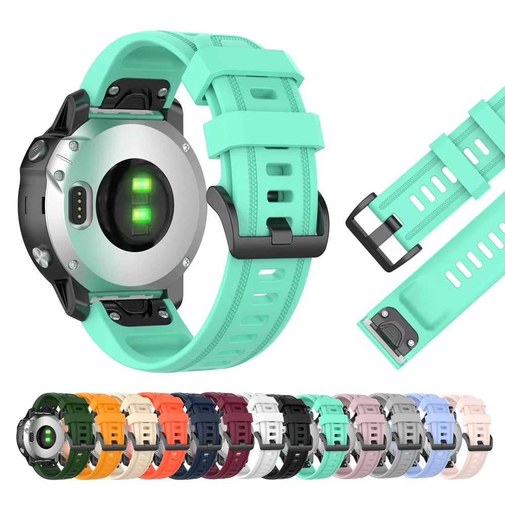 Fenix ​​7s/fenix 5S plus pulseira de relógio 20mm instinto 2s ajuste rápido pulseira de silicone para garmin fenix 6s pro cintas rosa