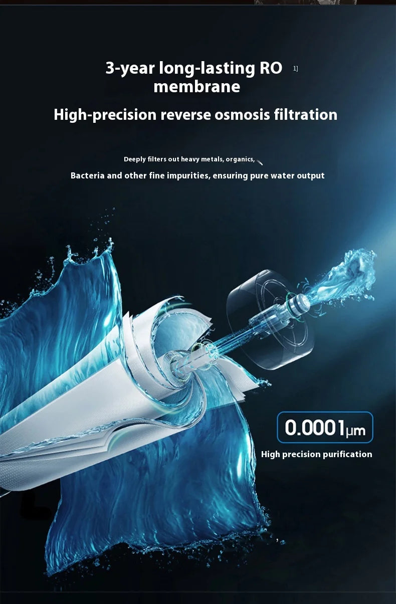 600g Household RO Reverse Osmosis Water Purifier Wall-Mounted Tap Water Filter Kitchen Direct Drinking Descaling Pure Water