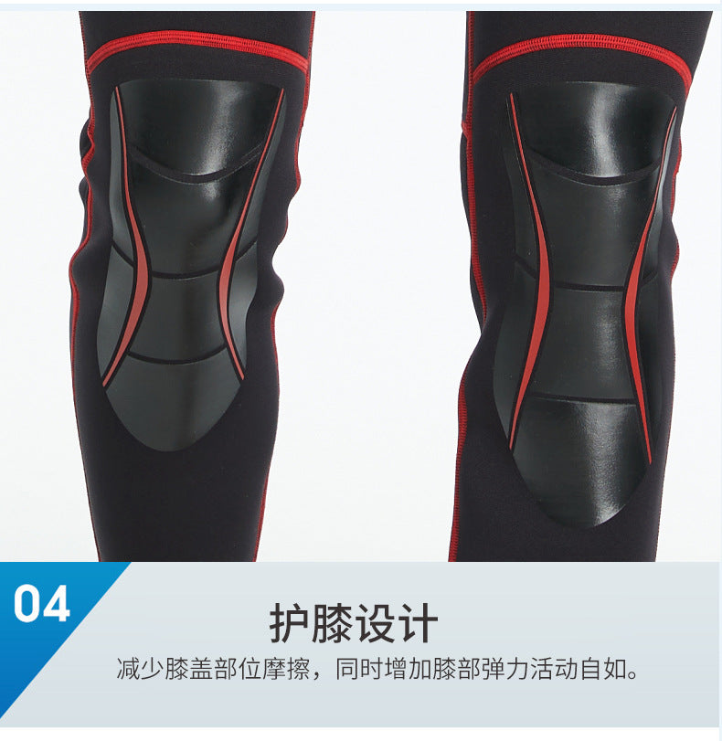 3MM Neoprene Wetsuit Hooded Men Surf Scuba Diving Suit Underwater Fishing Spearfishing Kitesurf Clothing WetSuit Equipment