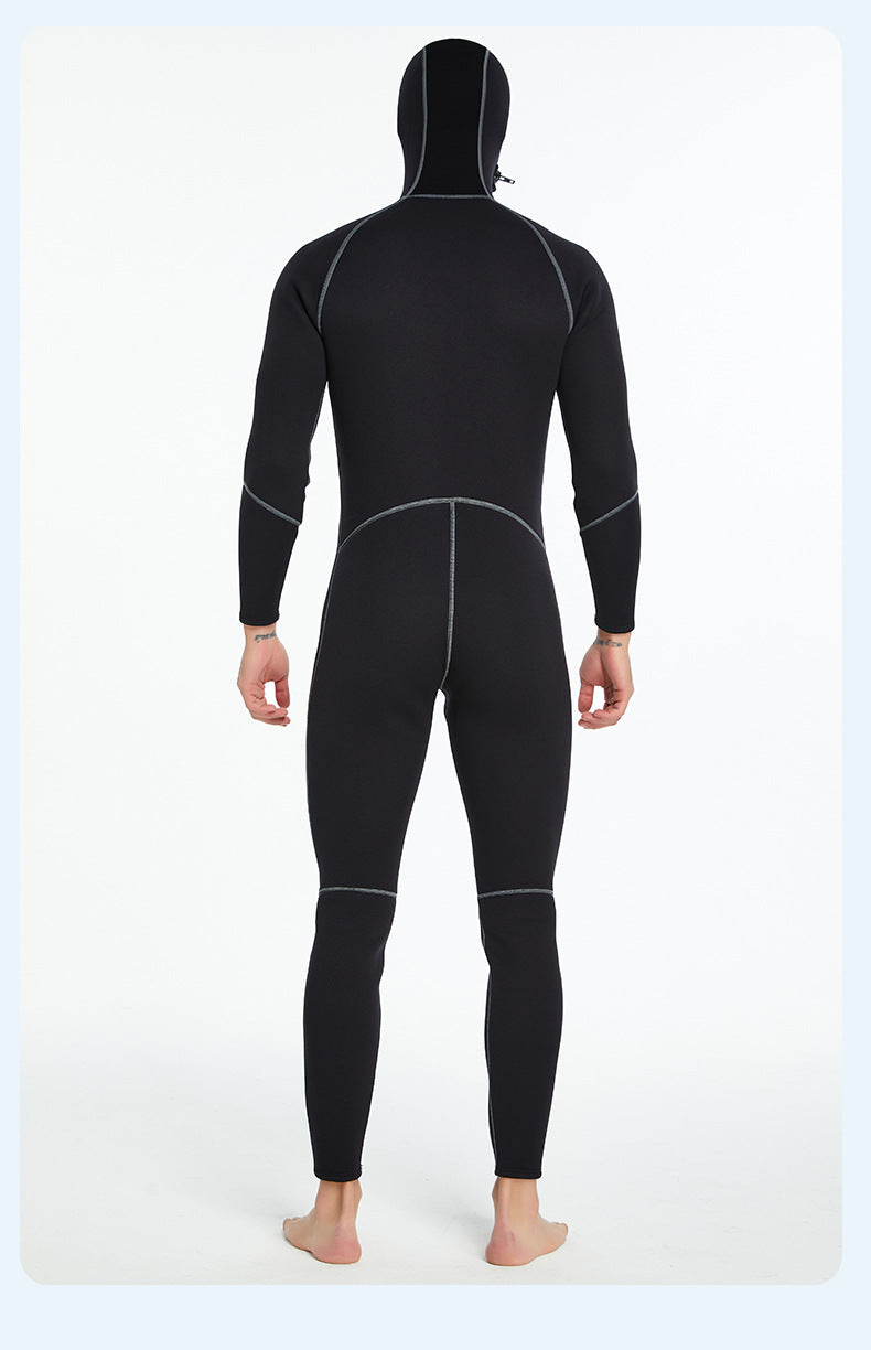 3MM Neoprene Wetsuit Hooded Men Surf Scuba Diving Suit Underwater Fishing Spearfishing Kitesurf Clothing WetSuit Equipment