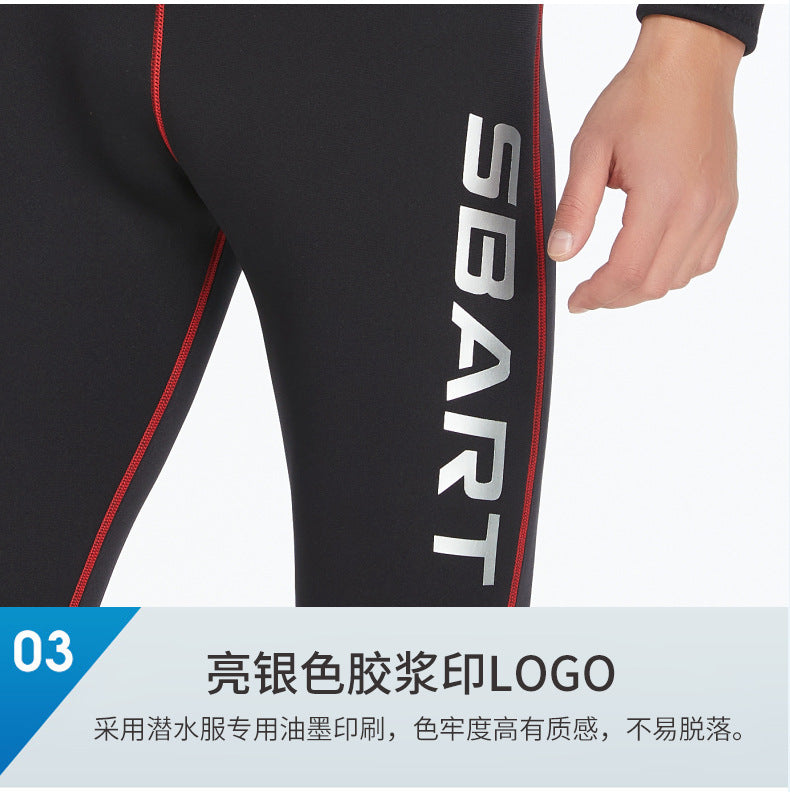 3MM Neoprene Wetsuit Hooded Men Surf Scuba Diving Suit Underwater Fishing Spearfishing Kitesurf Clothing WetSuit Equipment