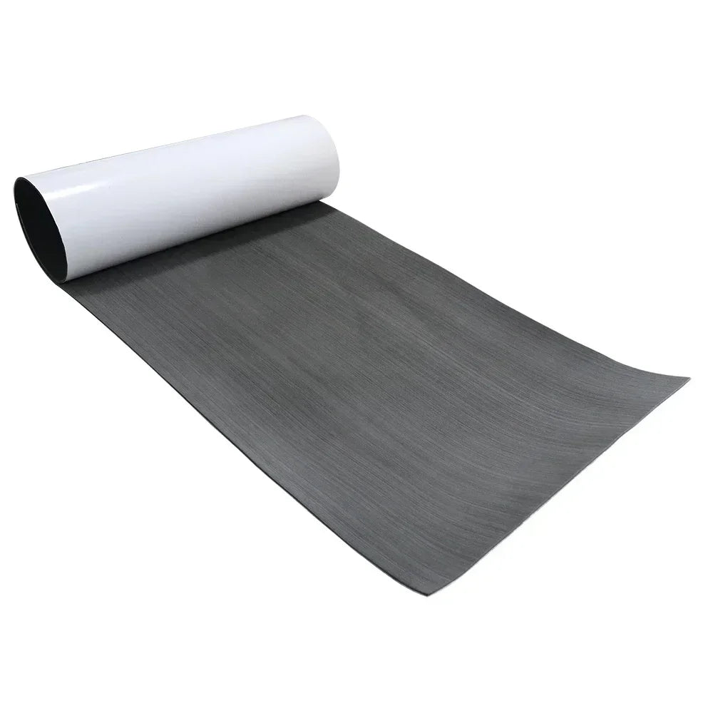 2400x900x5mm EVA Foam Faux Teak Boat Decking Mat Grey Plush Surface Self-adhesive Yacht Flooring Anti-Skid Mat Kayak Accessories