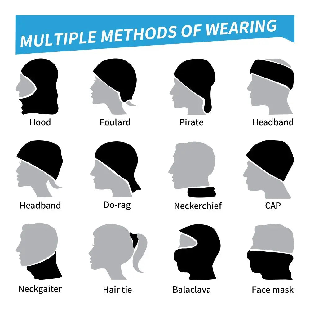 White Teeth Bandana Neck Cover Printed Magic Scarf Multi-use Balaclava Outdoor Sports For Men Women Adult Washable