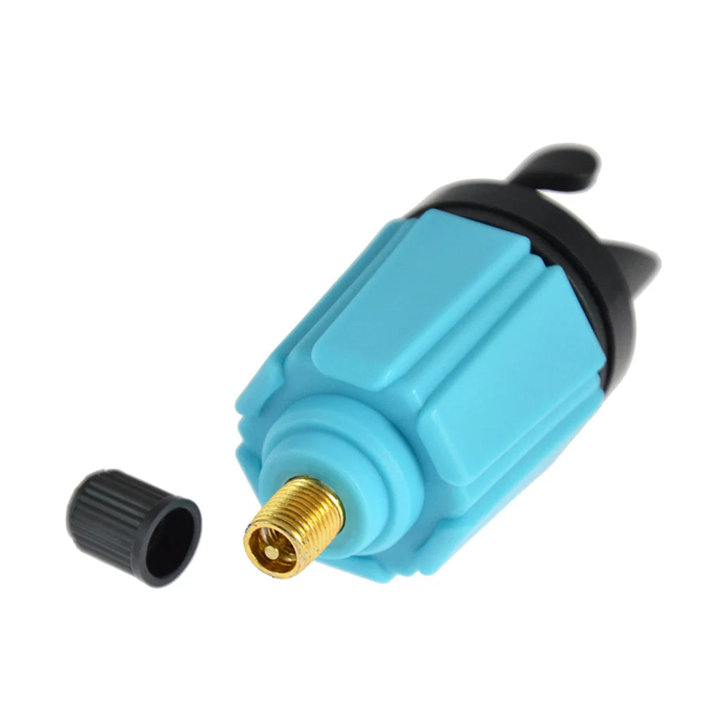 Air Valve Adaptor for SUP Board Inflatable Paddle Rubber Boat Kayak Air Valve Adaptor Tire Compressor Converter with Nozzle