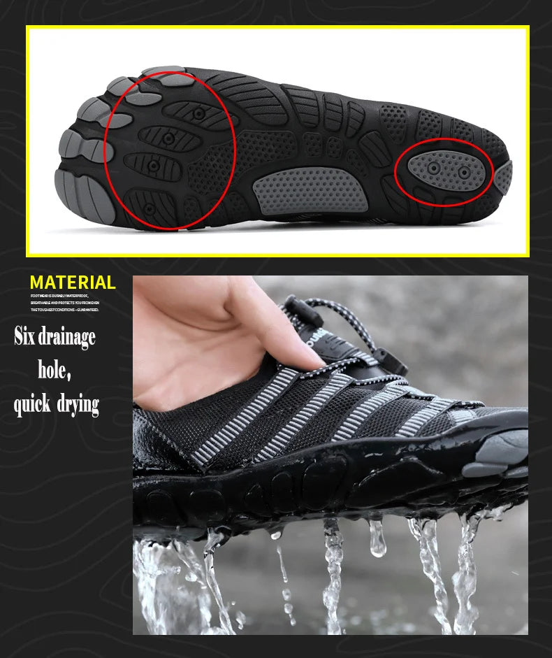 Green Water Shoes For Men Aqua Upstream Shoes New Breathable Mesh Beach Sandals Summer Sport Shoes Women Swimming Shoes Slippers