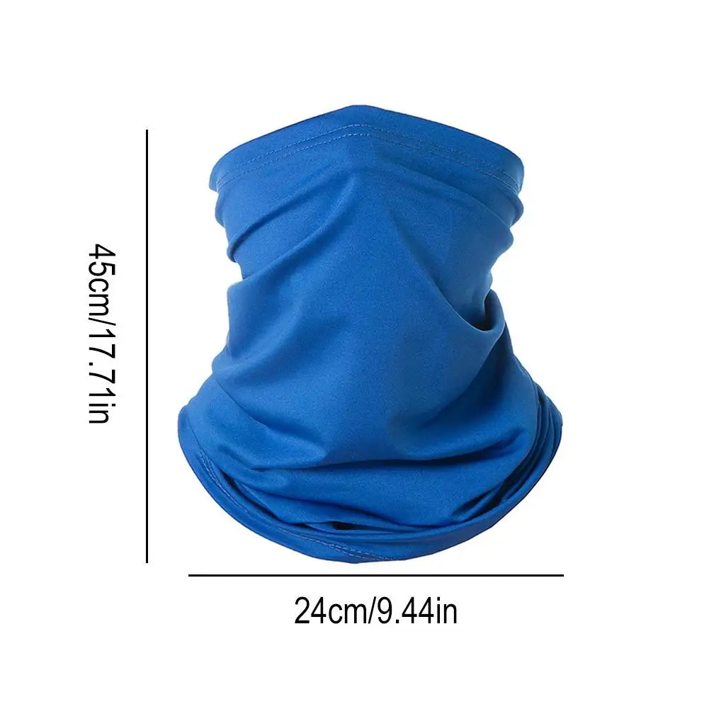 Men Women Head Face Neck Sunshade Collar Ice Silk UV Protection Face Cover Mask Outdoor Fishing Cycling Sports Bandana Scarf