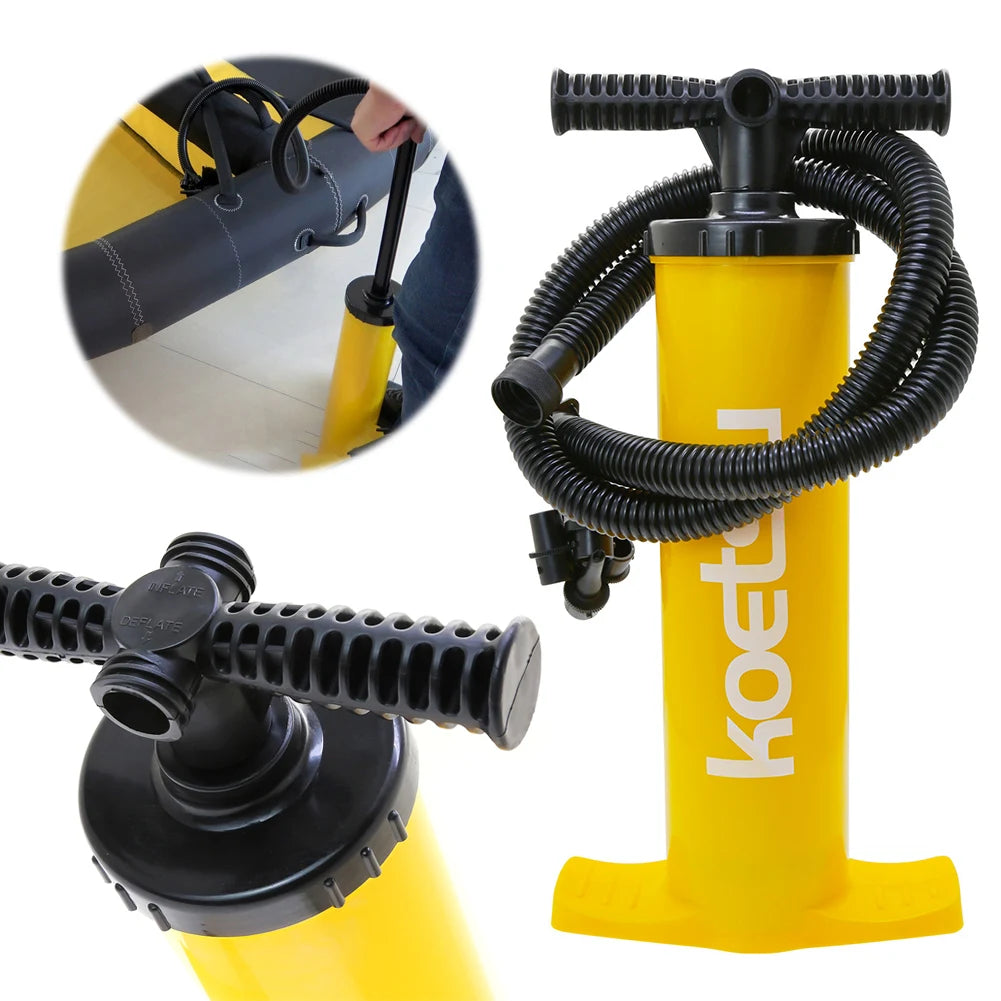 4L Kayak Air Pump Double Action Inflation Pump Portable Hand Pump Handheld Air Inflator for SUP Surfboard Inflatable Boat