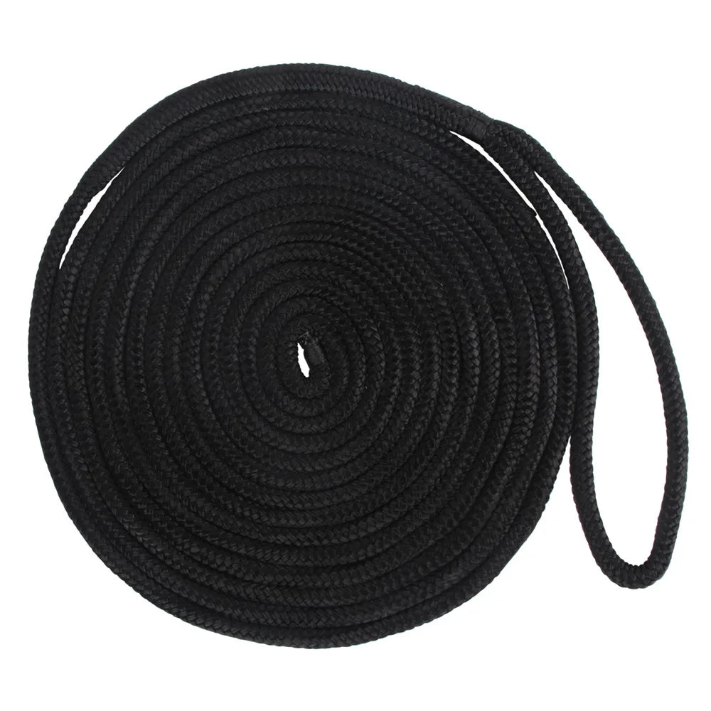 2pcs Nylon Boat Anchor Rope Double Braided Dock Lines Ropes for Boats with 12" Loop Marine Boat Rope Mooring Line 16.5ft 25ft