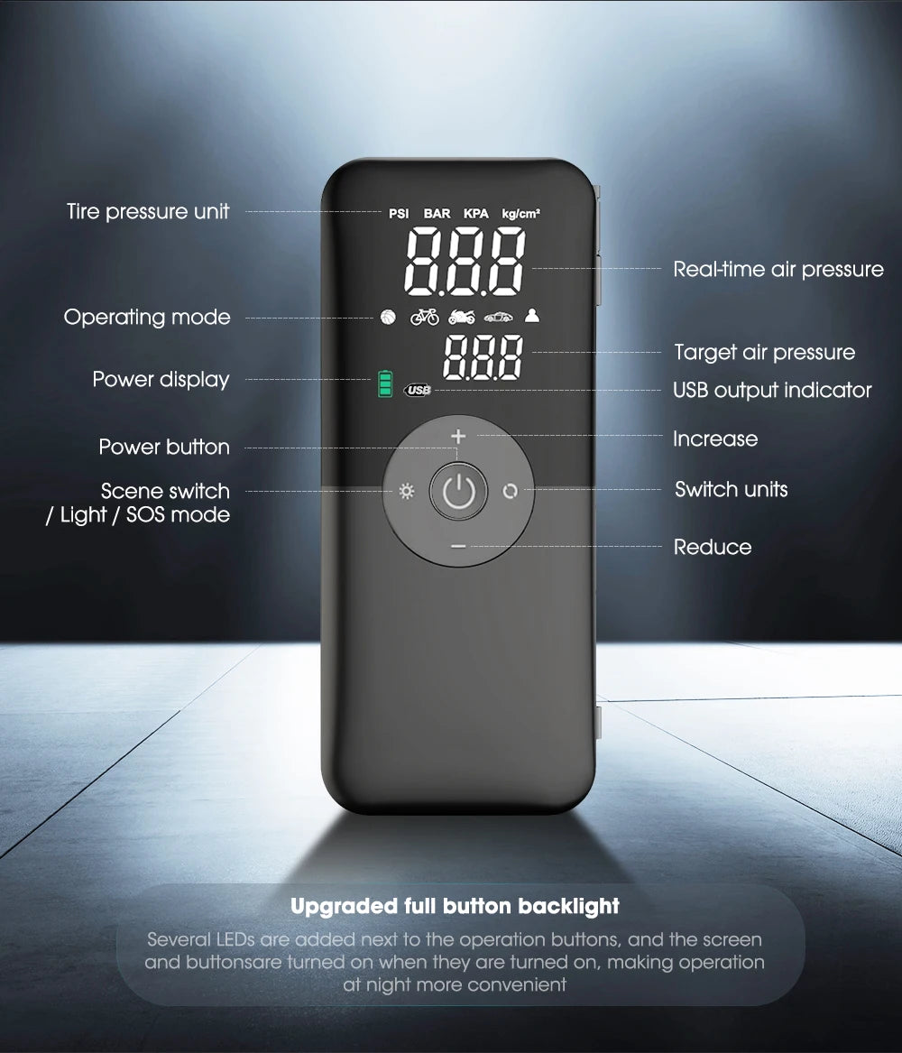 Air Compressor 12v Air Pump For Car Portable Tyre Inflator Electric Motorcycle Pump Air Compressor For Car Motorcycles Bicycles