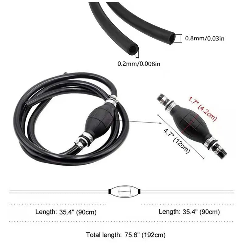 MZTI - Boat Outboard Fuel Hose Fitting Hand Pump - Compatible For Yamaha For Parsun For  Hangkai Fuel Tank Connectors