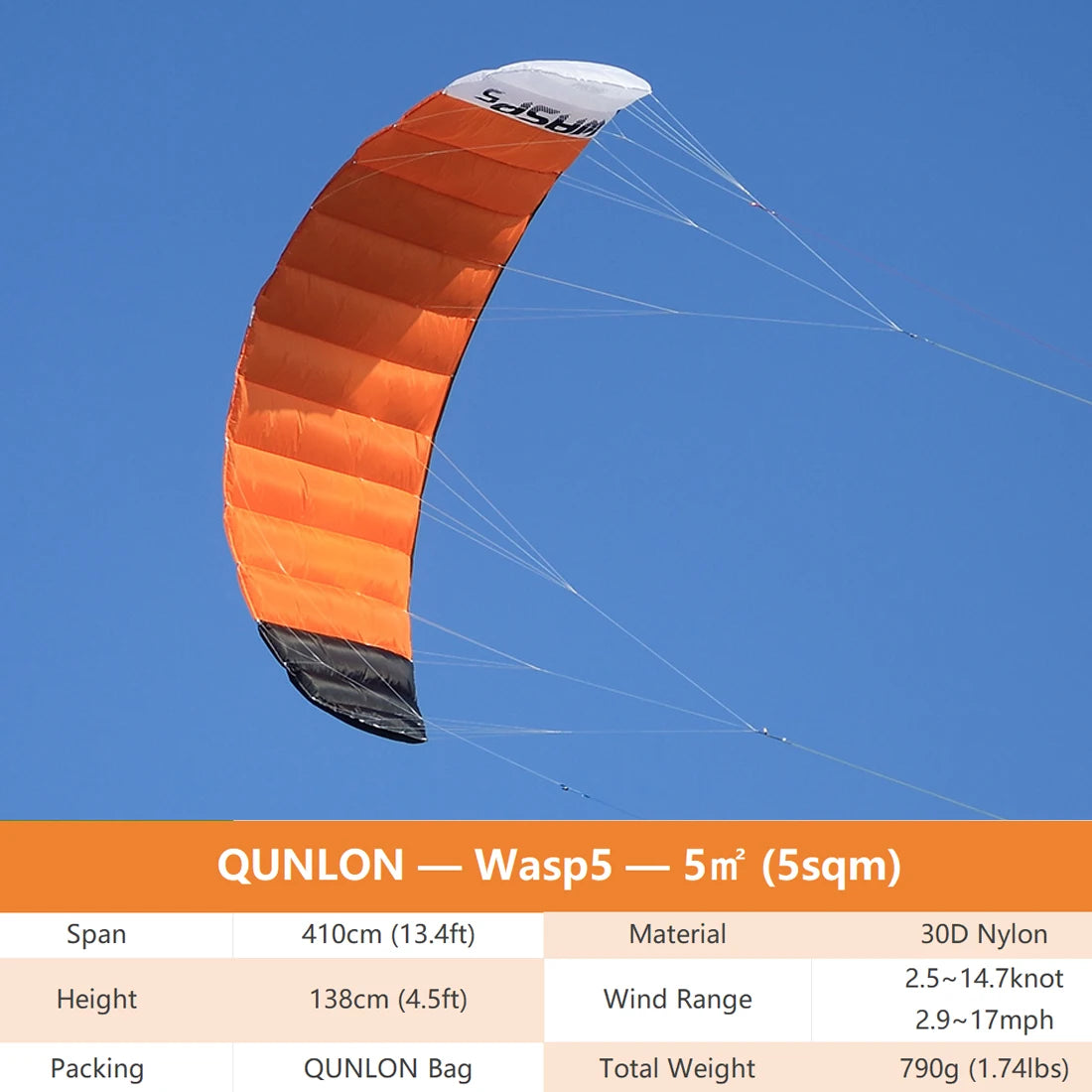 9KM 3.6m~4.5m 4 Line Power Kite Professional Parafoil Traction Kite with Bar Kitesurfing Equipment for TURNING JUMPING