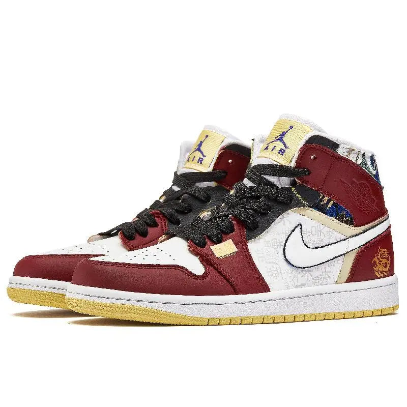 【Customize】Jordan Air Jordan 1 Vintage Basketball Shoes Women's Sneakers shoes BQ6472-701