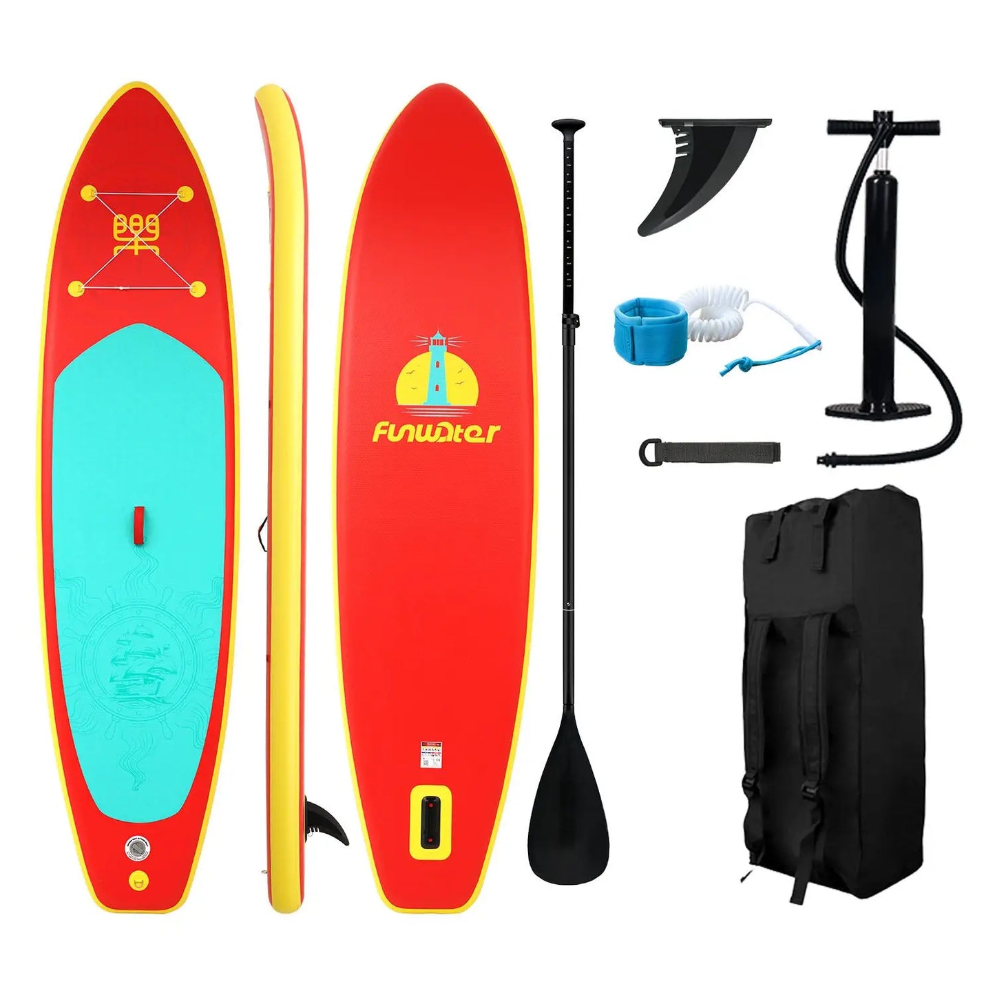 FunWater Stand Up Paddling Board Inflable Paddle Board Non-Slip Water Sport Paddle Board Surf Sup Board