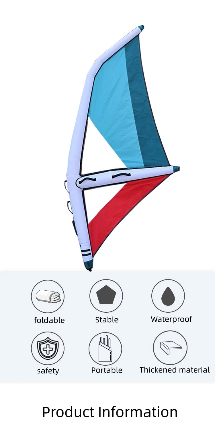 【Hot】Inflatable Windsurf Sail & Surfboard Wing Paddle Board, Kitesurfing Wind Surfing Water Sports Gear