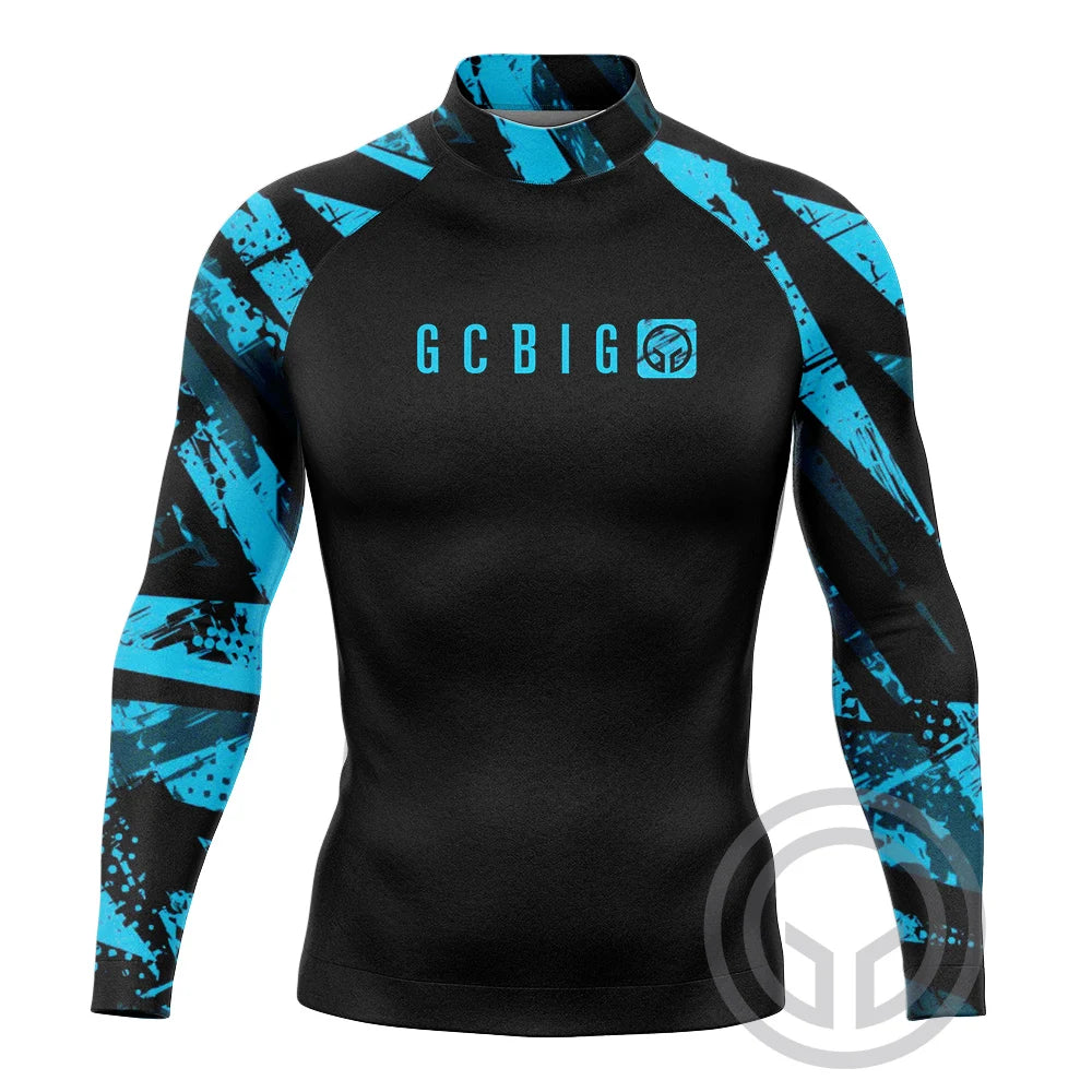 Surf Surfing Shirts Men Rash Guard Surfing Diving Suits Swimwear Long Sleeve Swim Tops Swimming Tight Surf T Shirt