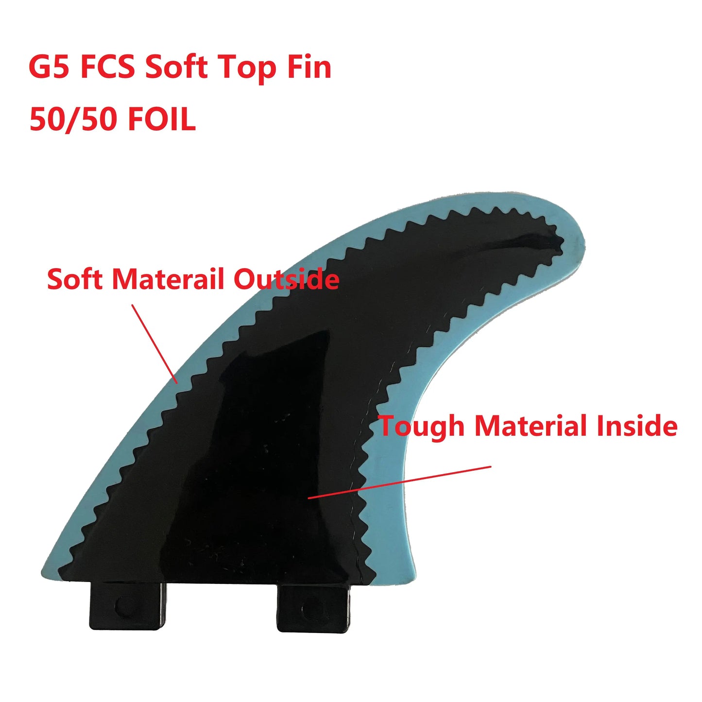 G5 Soft top Surfboard Fins 50/50 Foil SUP Accessory Surf Fin Paddle Board Fin