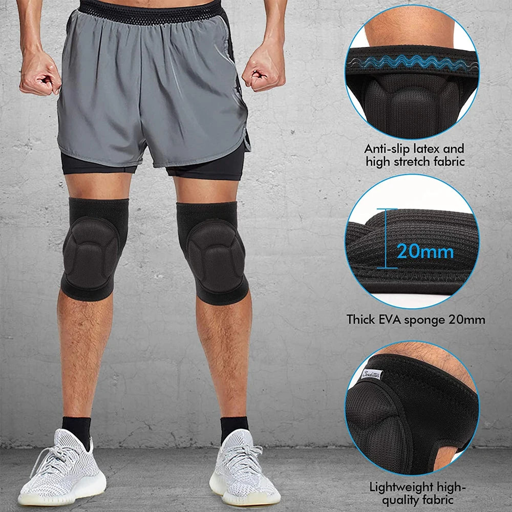 1pair  Knee Pads for Cleaning House Floors,Gardening Work,Carpet,Roofing,kneepads with Soft Inner Liner, Adjustable knee pads