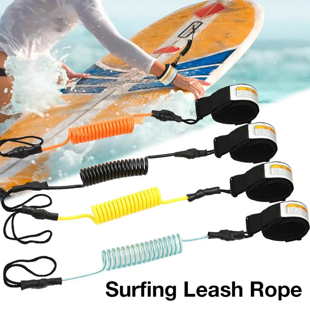 1.5m S UP Paddle Coiled Leash Surfboard Ankle Leash Super Strong Webbing Paddle Board Surf Leg Cuff
