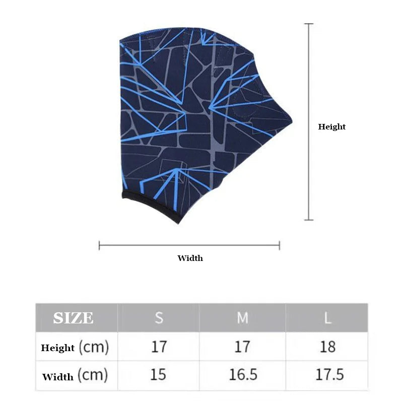 Unisex Nylon Gloves Aquatic Swimming Webbed Gloves Water Training Hand Webbed Hands Webbed Flippers Gloves Dive Hand Equipment