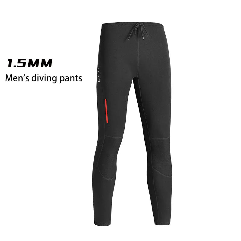 Men's 1.5mm Split Diving Suit Surfing Windproof Long Sleeve Jacket Neoprene Fishing Pants Professional Scuba Diving Clothes