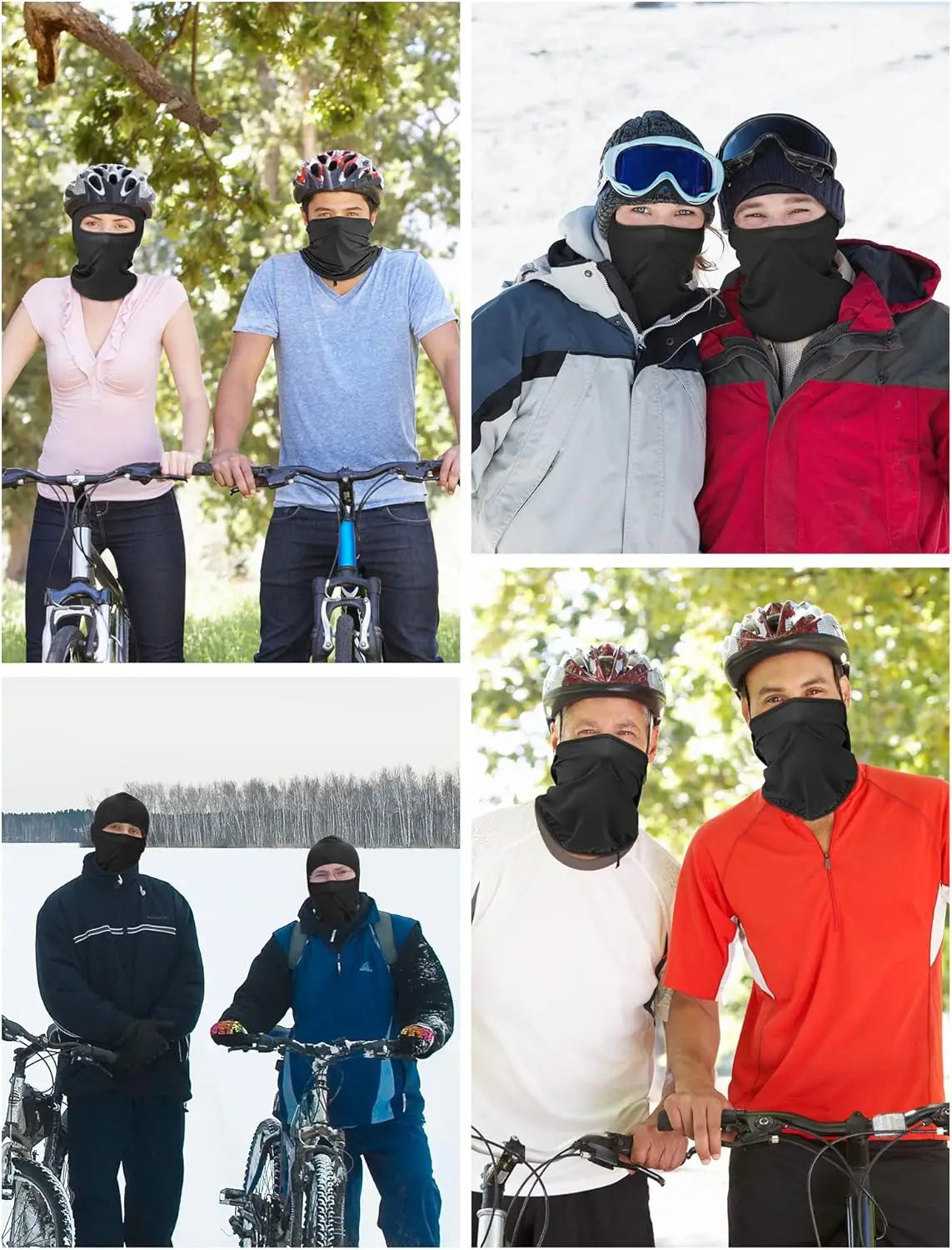 Face Mask UV Protection Windproof Thermal Ice Silk Neck Gaiter for Men Women Outdoor Sports Motorcycle Ski Face Cover Protector