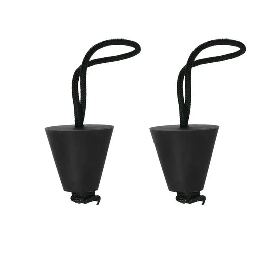 2PC kayak Canoe Marine Boat Dinghy scupper plug Drain Holes Stopper Kit with Cord Rope