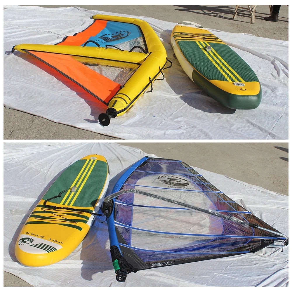 China Wholesale Windsurf Inflatable Stand up sup Paddle Board with Sail Kitesurf Wakeboard