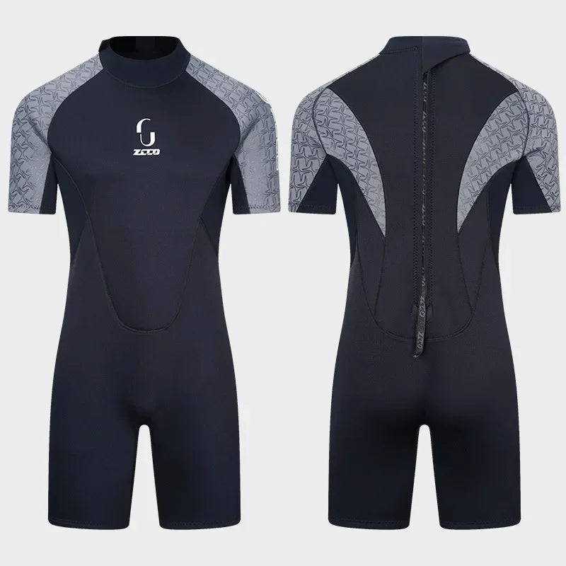 3MM Men Neoprene Wetsuit Scuba Diving Windsurf Hunting Surf Swimwear Underwater Fishing Swimming Short Sleeve Wetsuit Kitesurf
