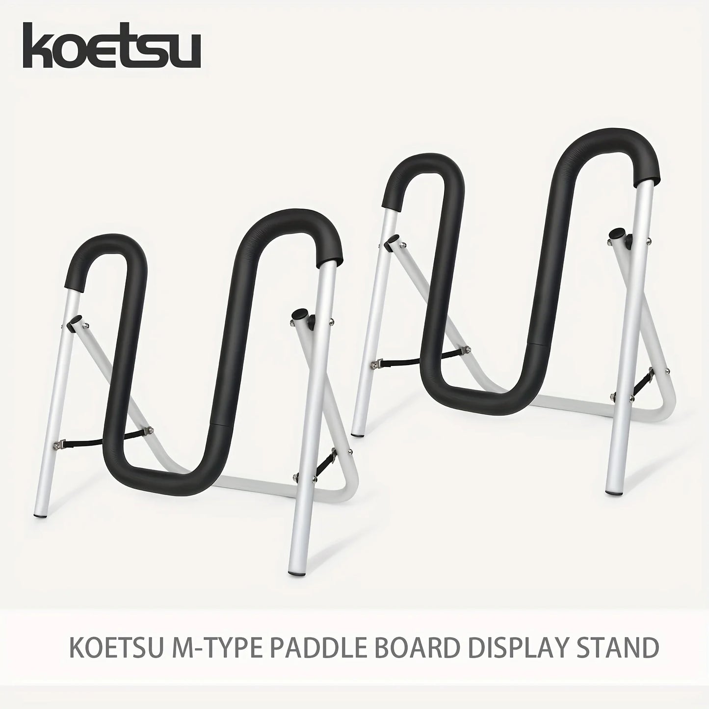 KOETSU-M Shaped Paddle Board, Kayak Display Stand, Aluminum Alloy Tubes, Foam Padding, Anti Scratch, Anti Bump,  2 Pack