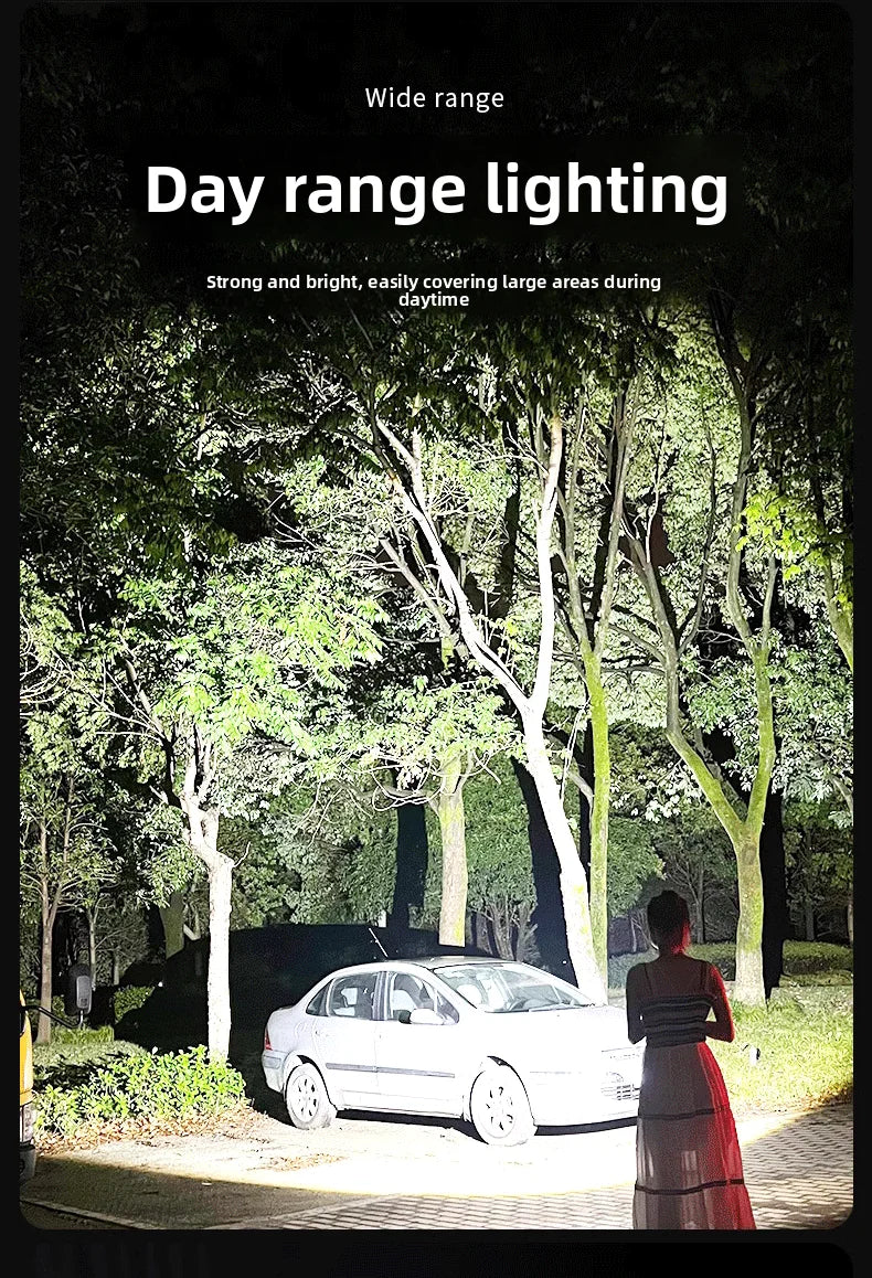 New White Laser Flashlight, High-power Spotlight, Long-range Shooting Outdoor Emergency Long Endurance Strong Bright Flashlight