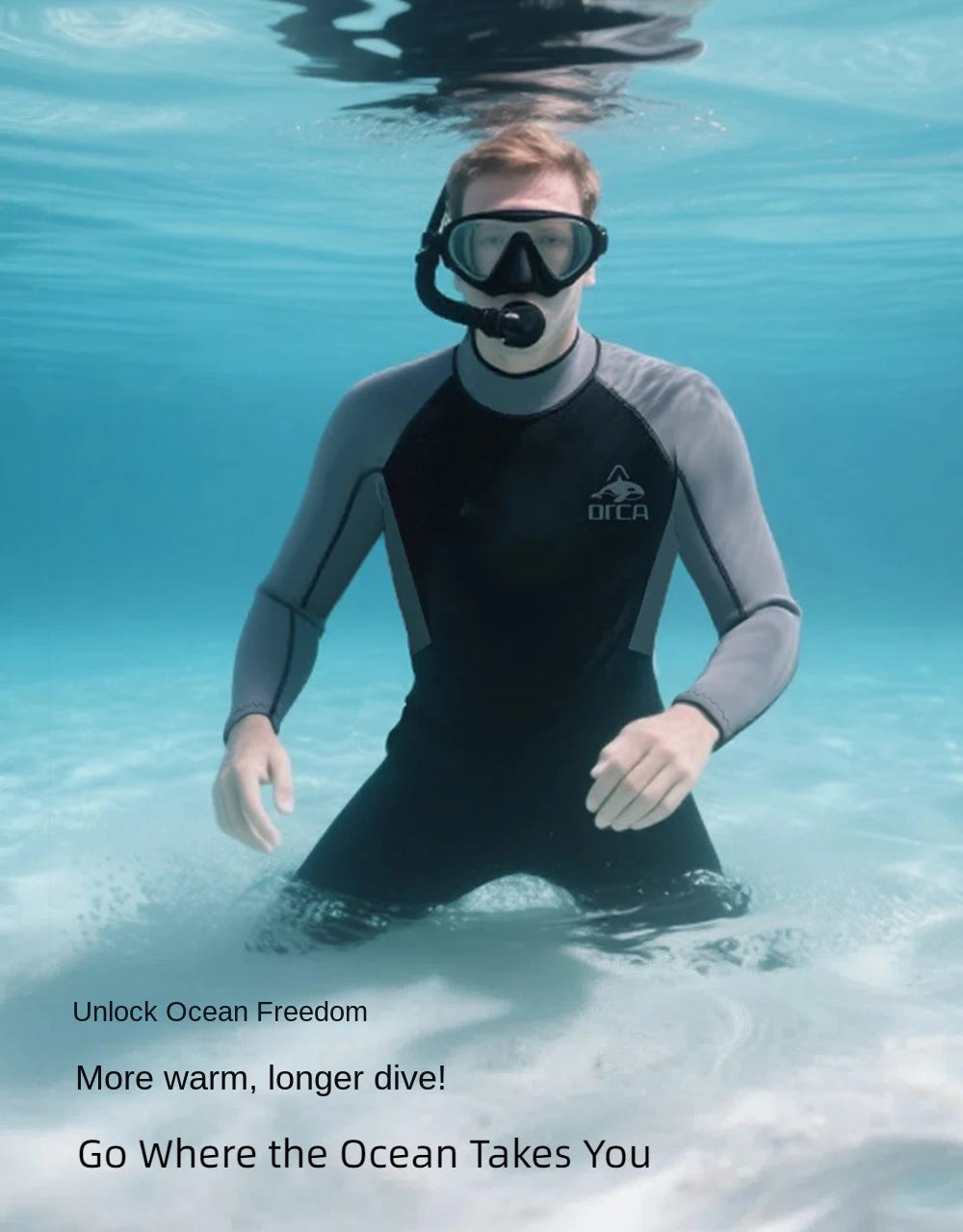 3MM Wetsuits Men Neoprene Diving Surfing Swimming Full Suits Cold Water Keep Warm Zipper Water Sports Full Diver Suit
