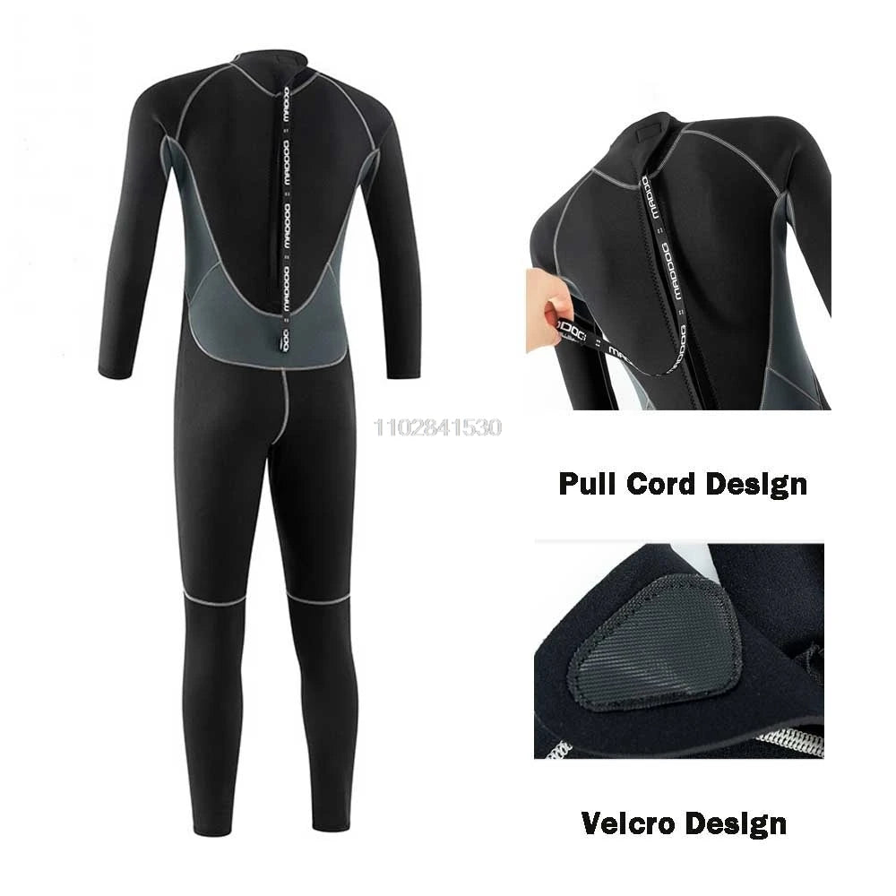 3MM Neoprene Wetsuits Men Diving Surfing Swimming Full Suits Cold Water Keep Warm Zipper Water Sports Full Diver Suit