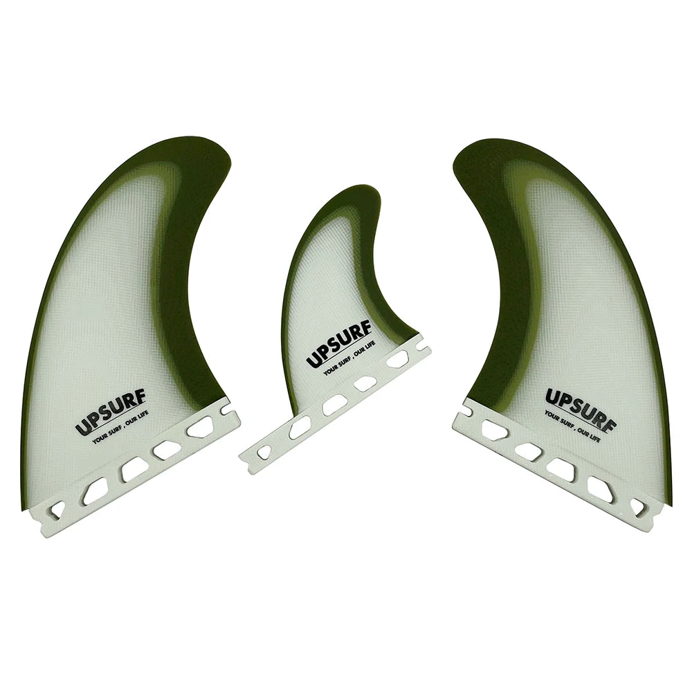 UPSURF Future Quilhas Tri Fins T1 3 FINS Thruster Fiberglass Surfboard Fins Single Tab Surfing Equipment Accessory Tabla de Surf